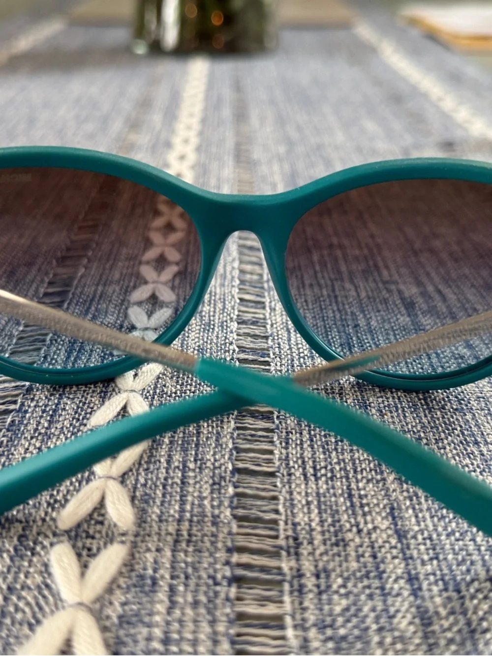 Michael Kors Cream Sunglasses Case with Teal Frame Sunglasses - (MK6014) - Picture 4 of 4